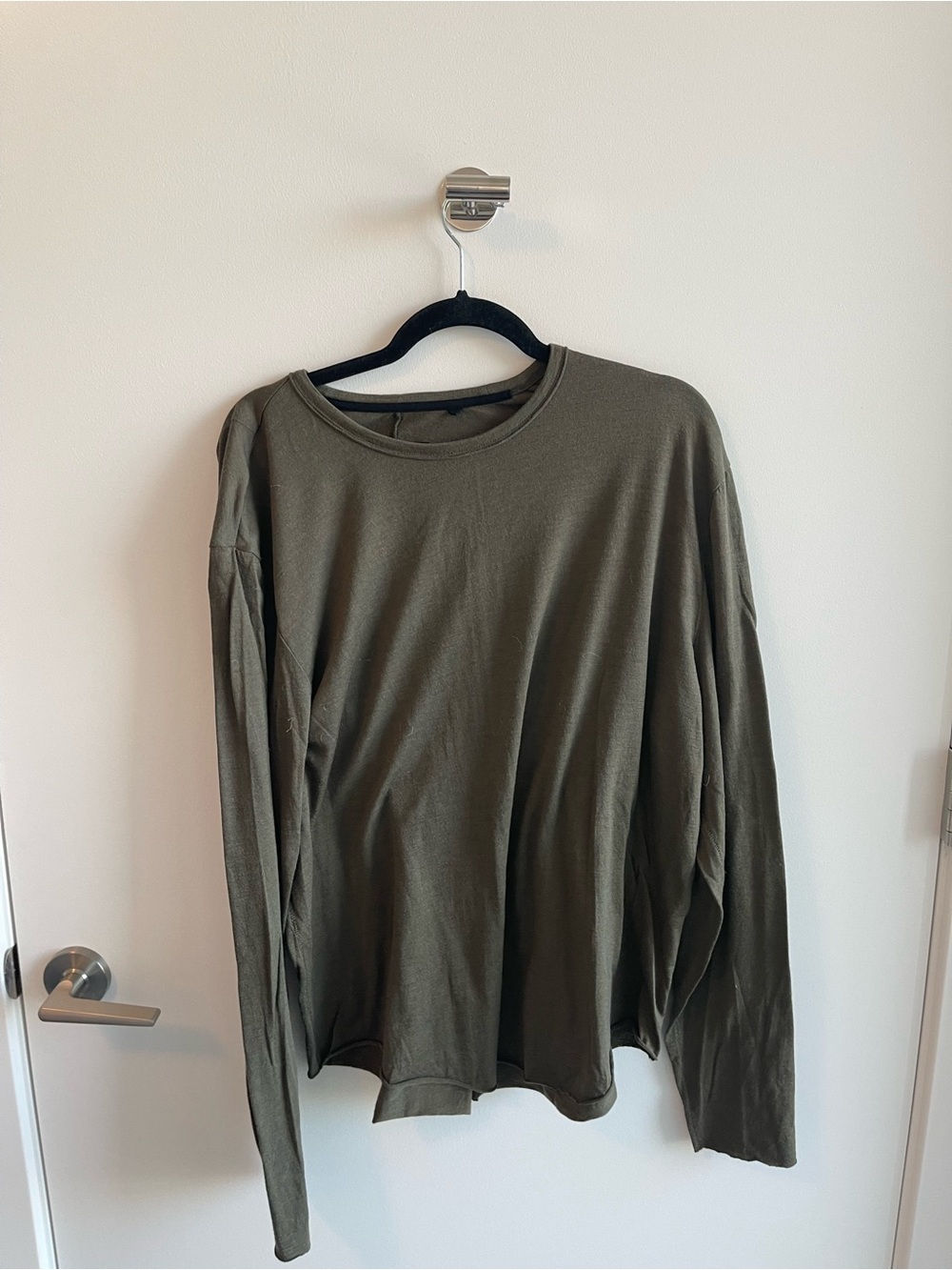 Rag & Bone Men's Olive Green Long Sleeve Tee